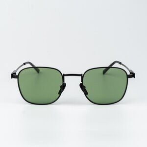 Gucci Women Sunglasses Metal Black Green Square GG1876S 004 NEW AUTHENTIC